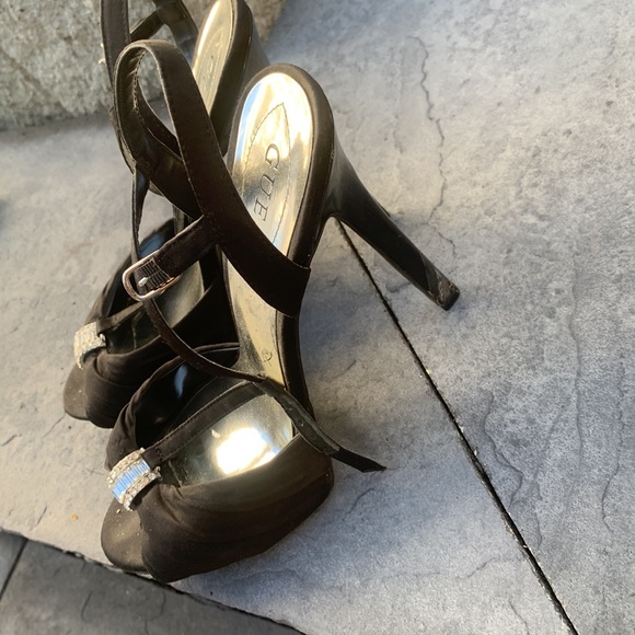 Black Open Toe Heels - Picture 3 of 9